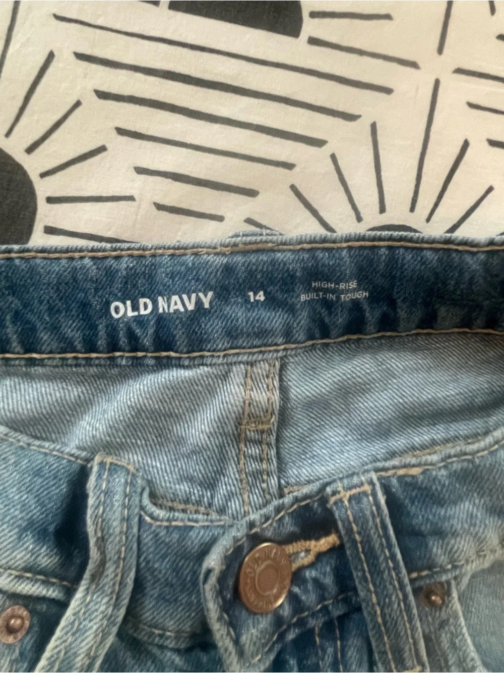 Fun Old Navy Embroidered Light Blue Denim Shorts (Girl’s Sz 14) FINAL PRICED